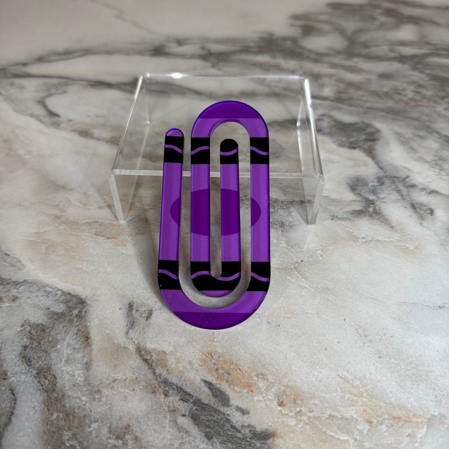 Jumbo Paperclip - Purple Crayon - PREORDER