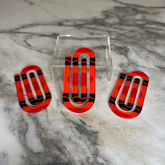 Jumbo Paperclip - Red Crayon