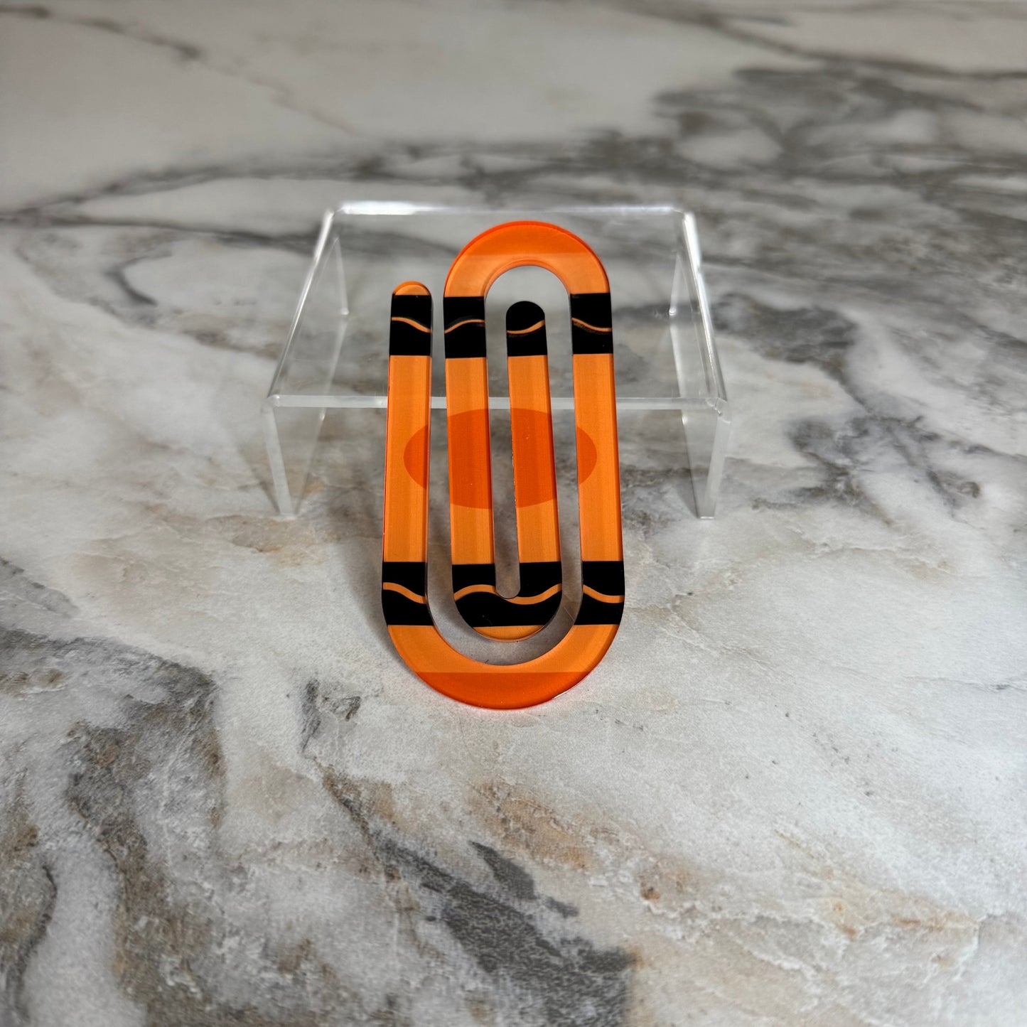 Jumbo Paperclip - Orange Crayon - PREORDER