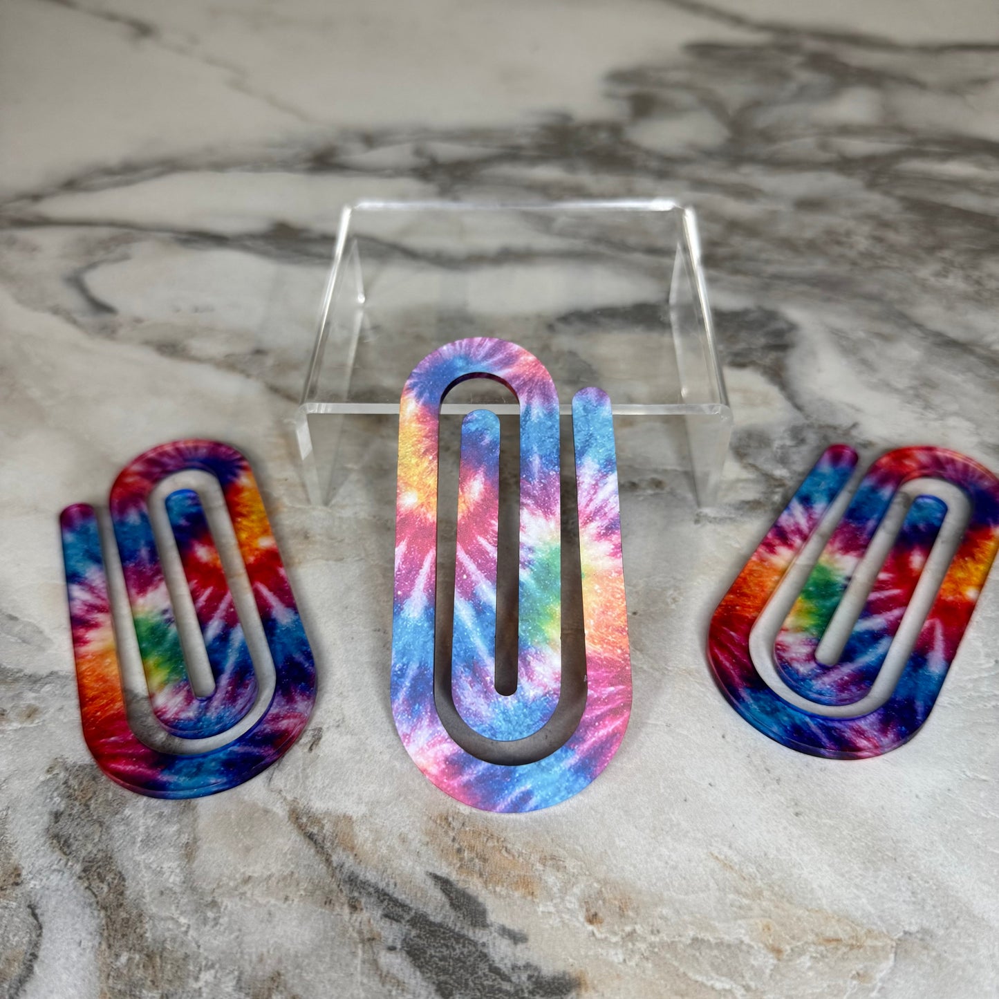 Jumbo Paperclip - Glitter Tie Dye - PREORDER
