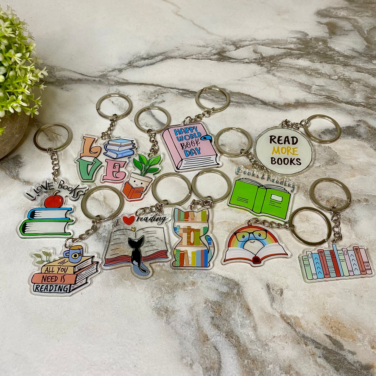 Keychain - Clear Book Mix