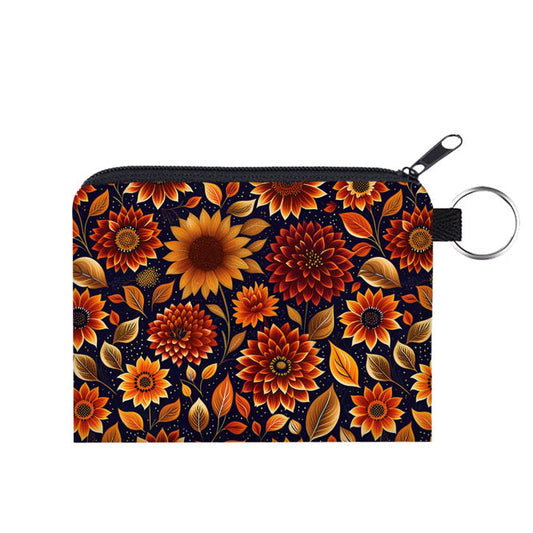 Mini Pouch - Moody Crimson Floral