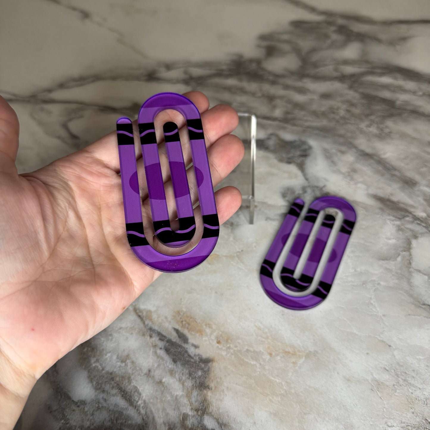 Jumbo Paperclip - Purple Crayon - PREORDER
