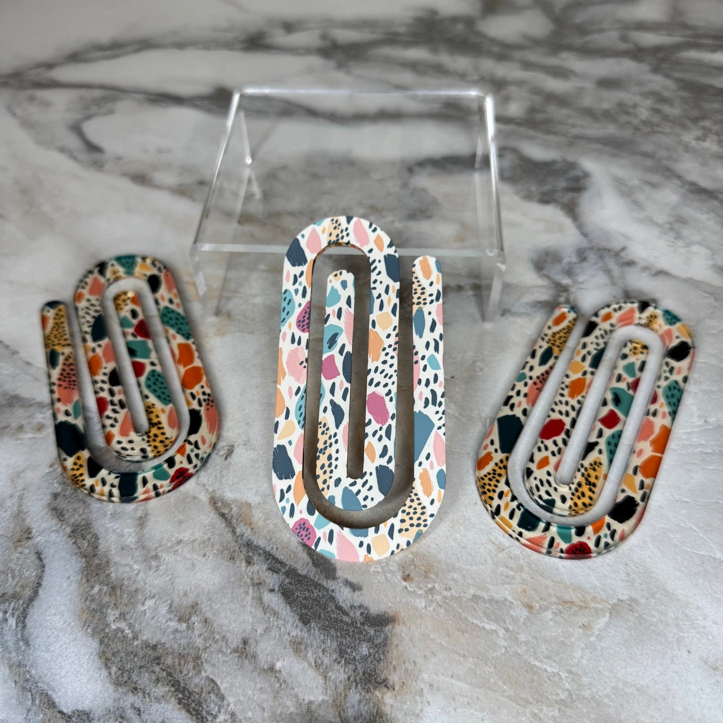 Jumbo Paperclip - Abstract Stones Brush Stroke - PREORDER