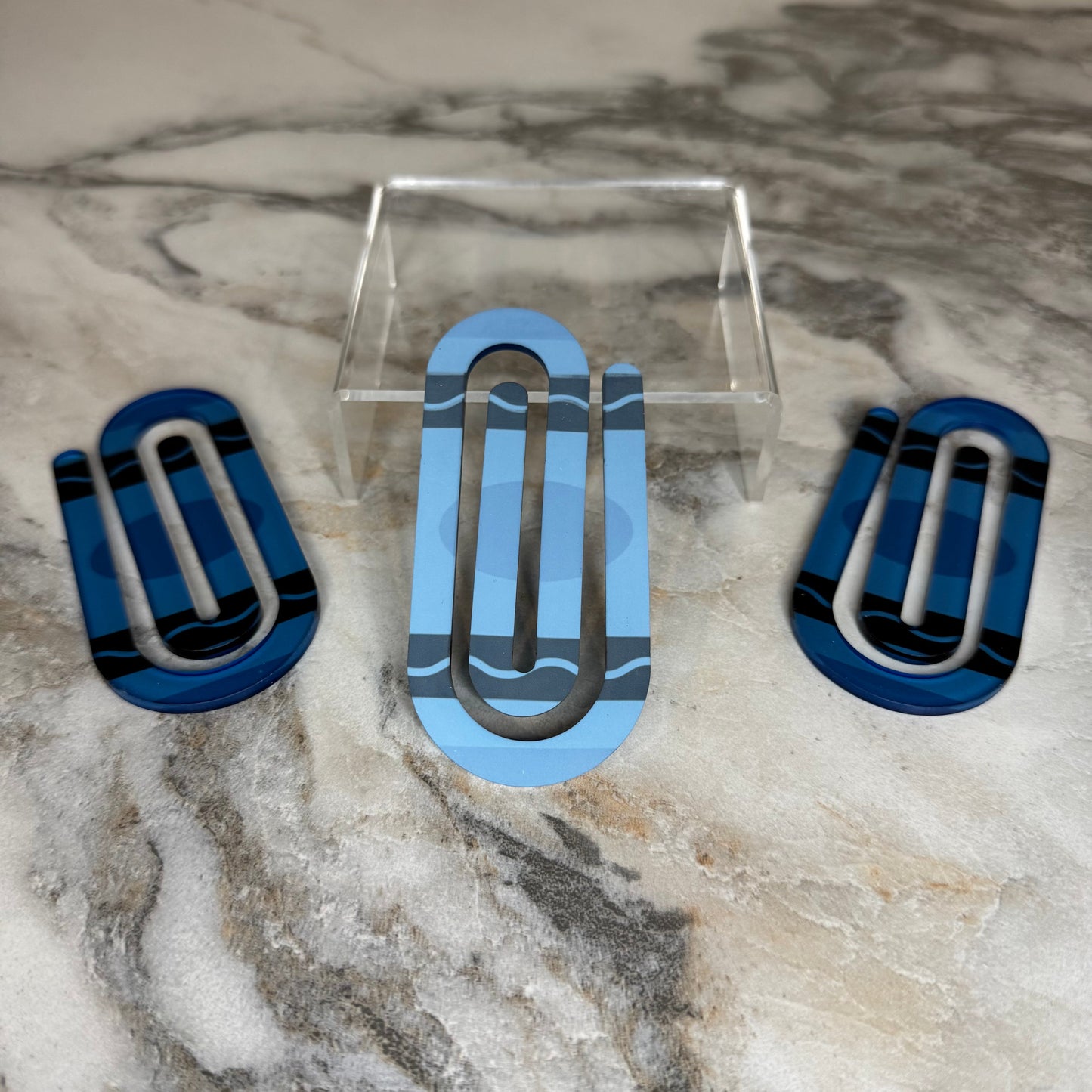 Jumbo Paperclip - Blue Crayon - PREORDER