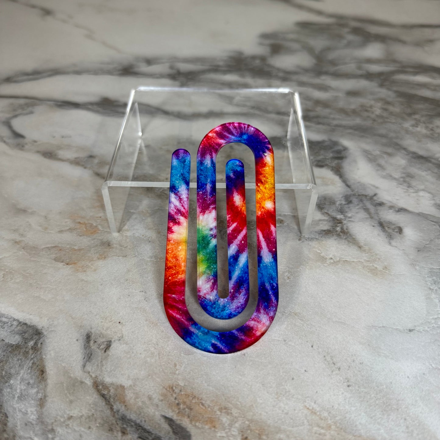 Jumbo Paperclip - Glitter Tie Dye - PREORDER