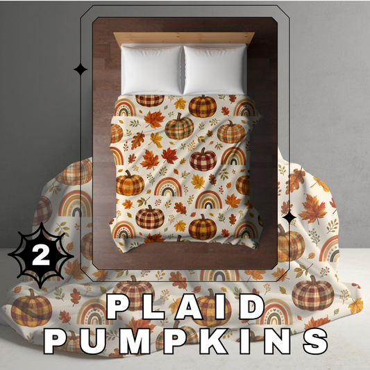 Blanket Halloween #2 - Plaid Pumpkins