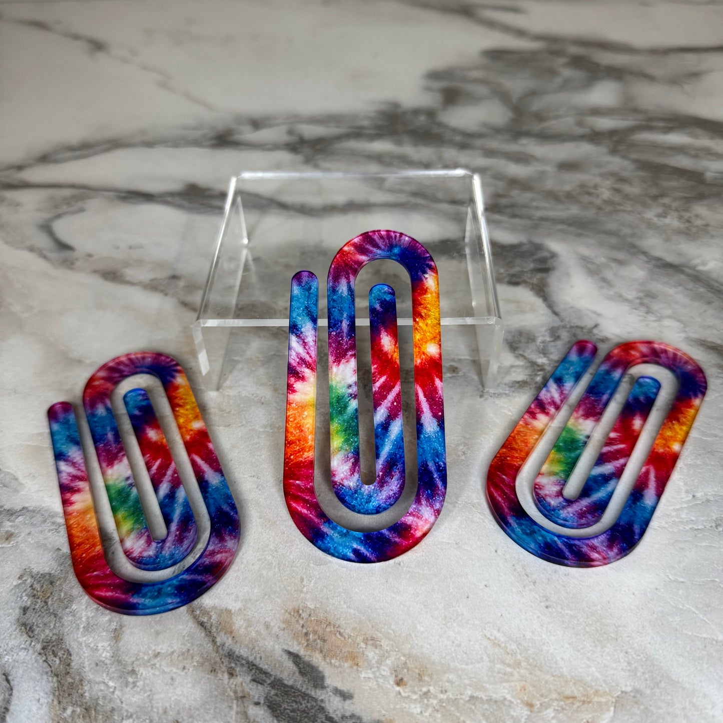 Jumbo Paperclip - Glitter Tie Dye - PREORDER