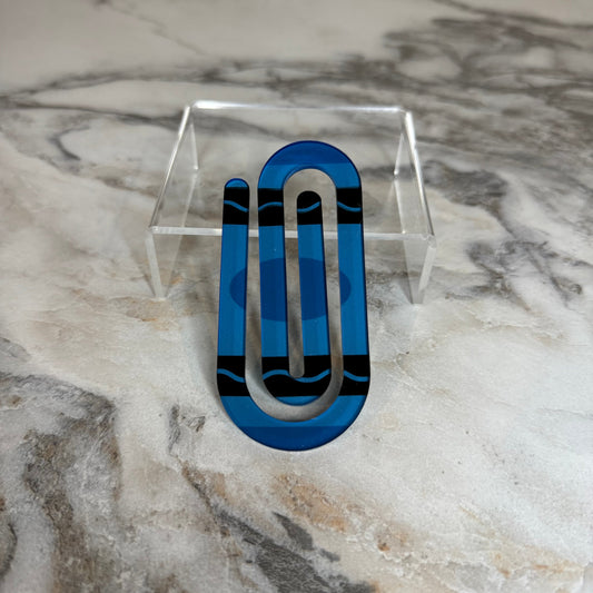 Jumbo Paperclip - Blue Crayon