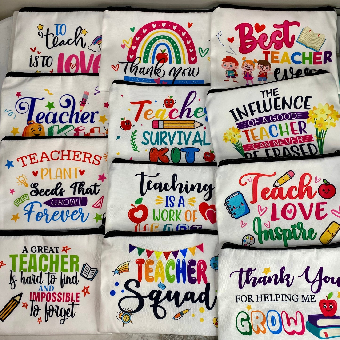 Canvas Pouch - Teacher Mix