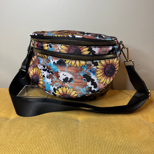 The Roni Nylon Crossbody - Sunflower Cow Wood