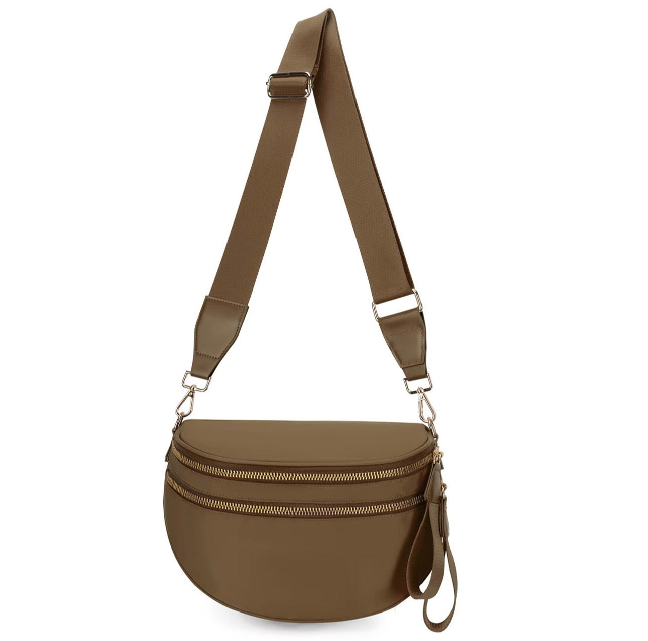 The Roni Nylon Crossbody - Solid Chocolate Brown - PREORDER