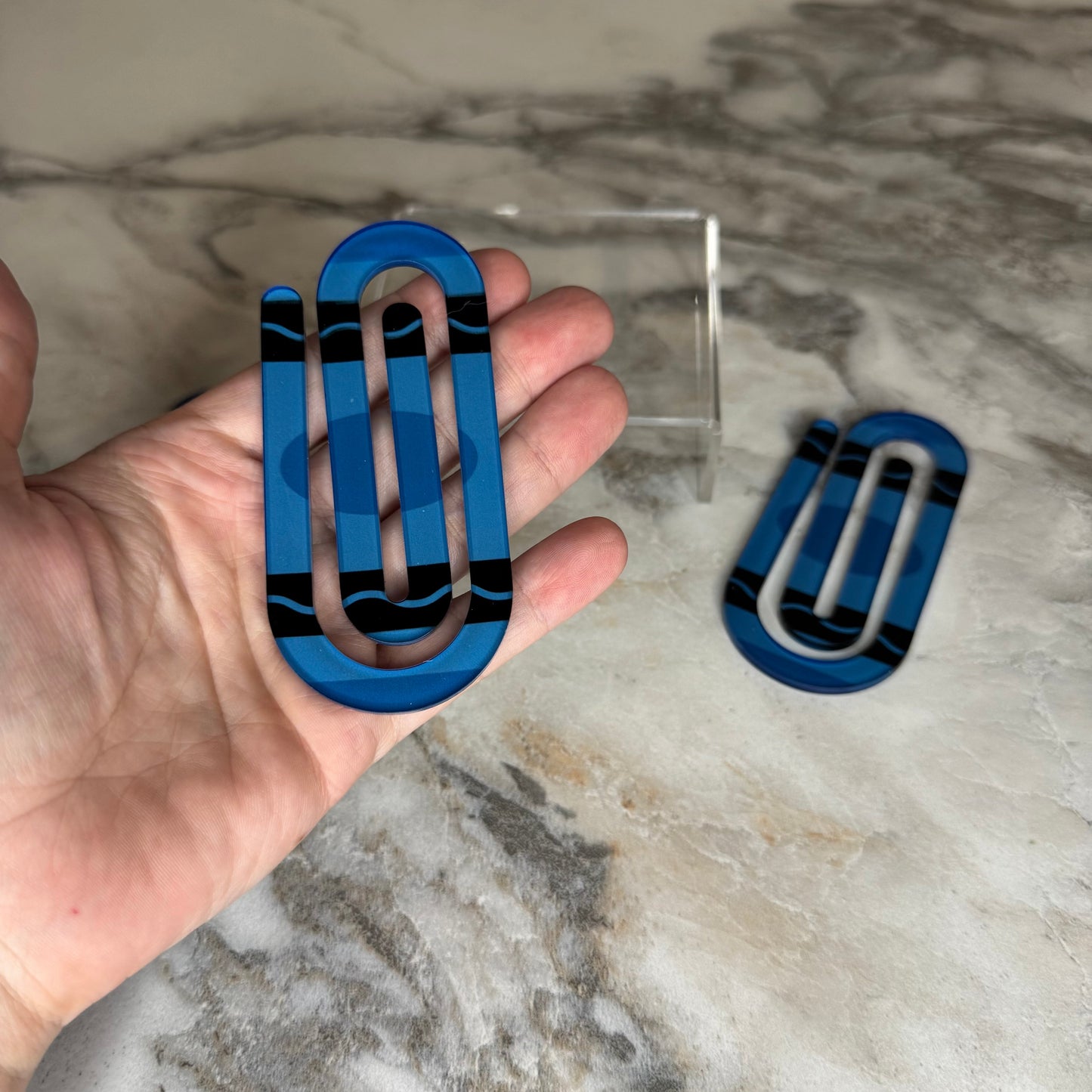 Jumbo Paperclip - Blue Crayon - PREORDER