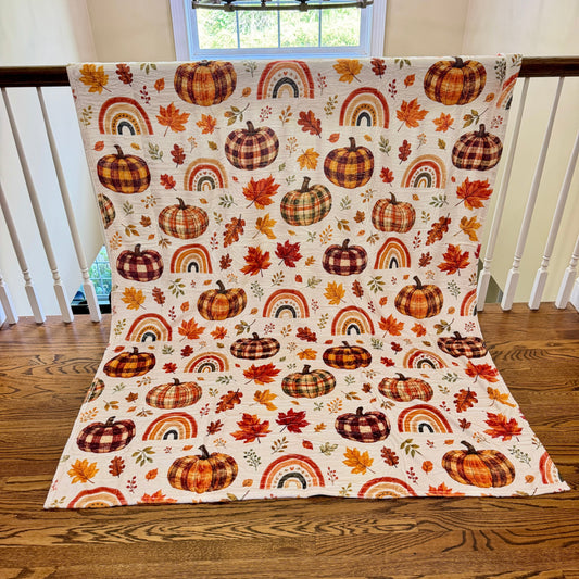 Blanket Halloween #2 - Plaid Pumpkins