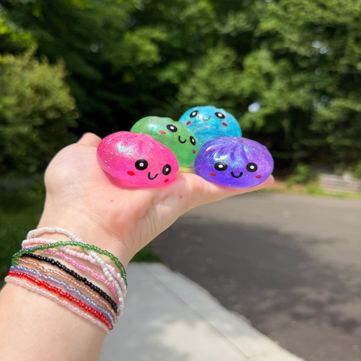 Squishy Toy - Mini Dumpling, Slow Gel Glitter, Single Item