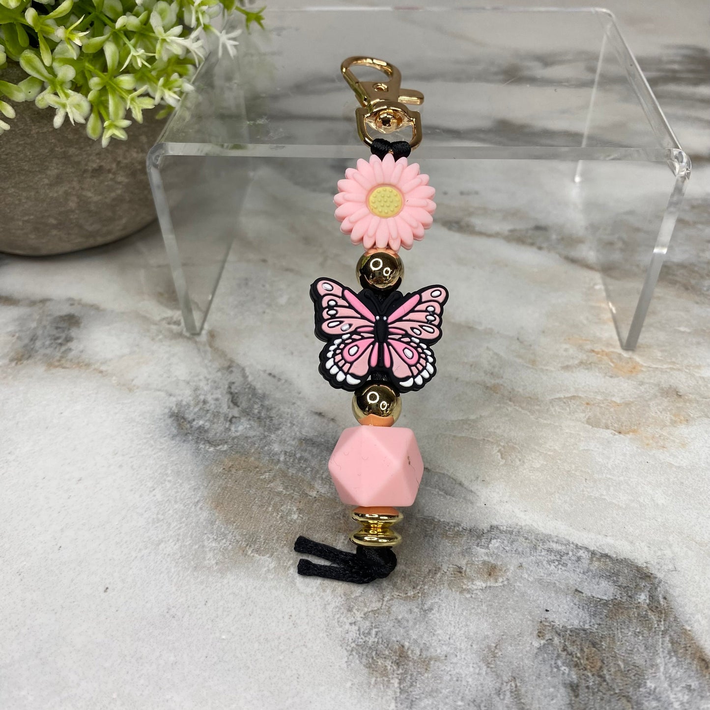 Keychain - Silicone Bead - Butterfly