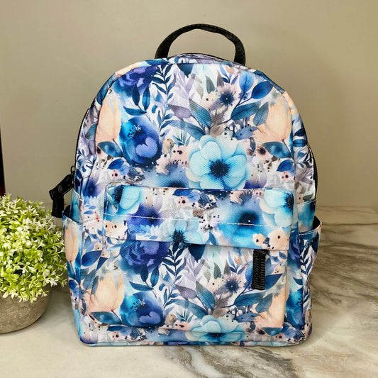 Mini Backpack - Blue Floral