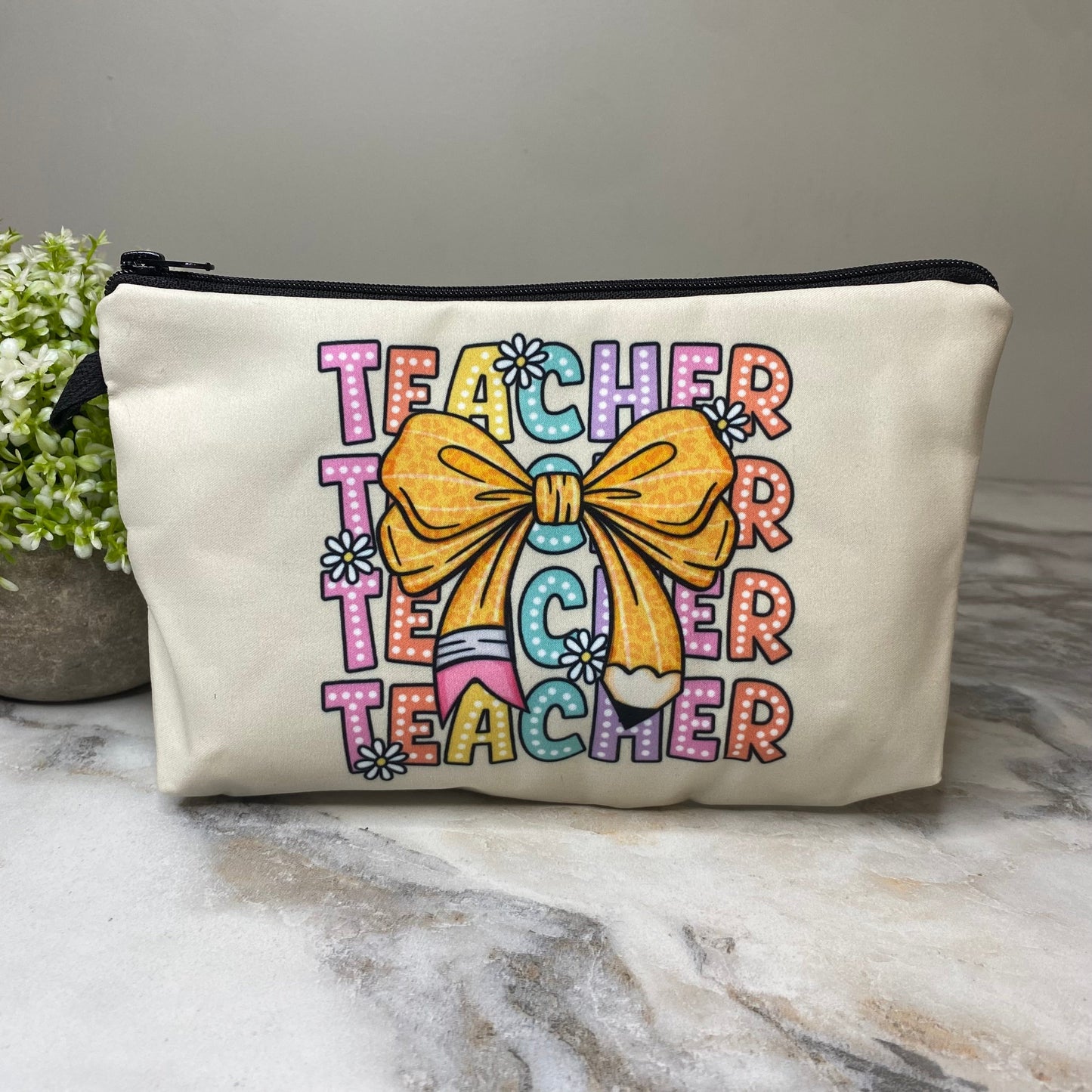 Pouch - Teach Teacher Pencil Bow