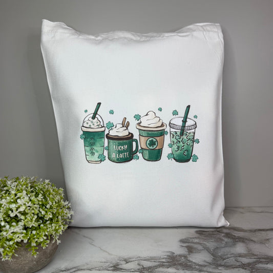 Tote Bag - St. Patrick’s Day - Coffee Lucky A Latte