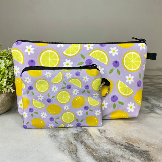 Pouch & Mini Pouch Bundled Set - Blueberry Lemon
