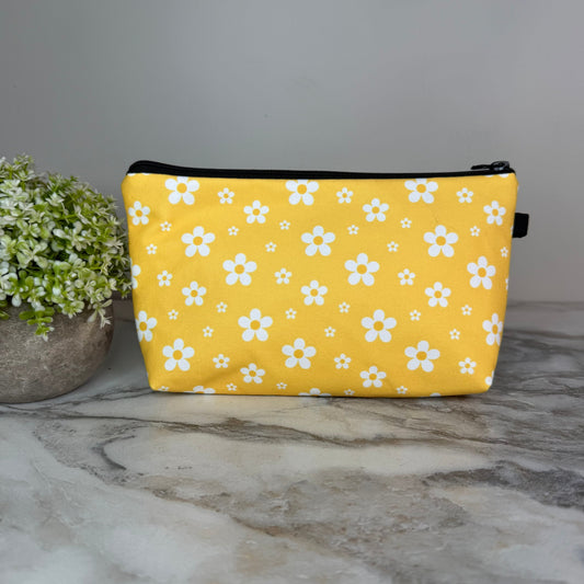 Pouch - Floral Gold Daisy