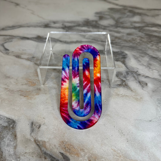 Jumbo Paperclip - Glitter Tie Dye - PREORDER