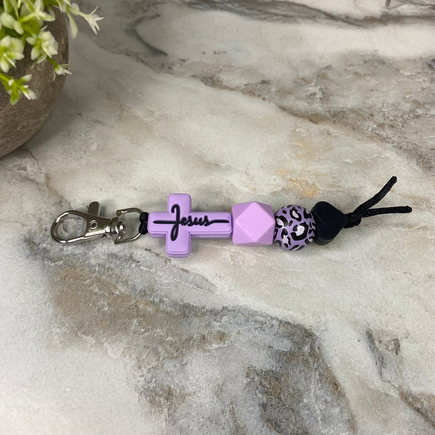 Keychain - Silicone Bead - Religious - Jesus