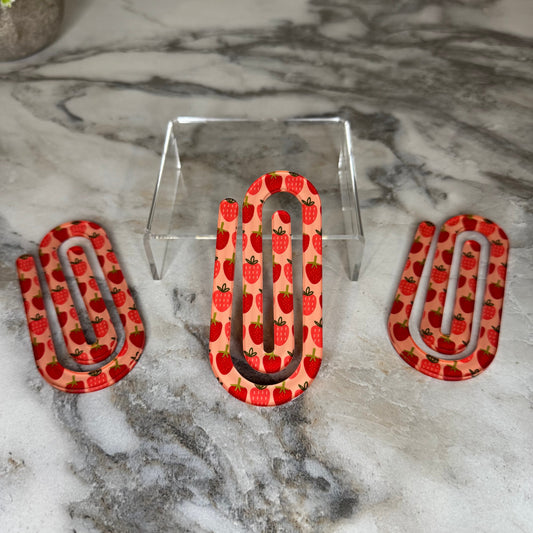 Jumbo Paperclip - Strawberries