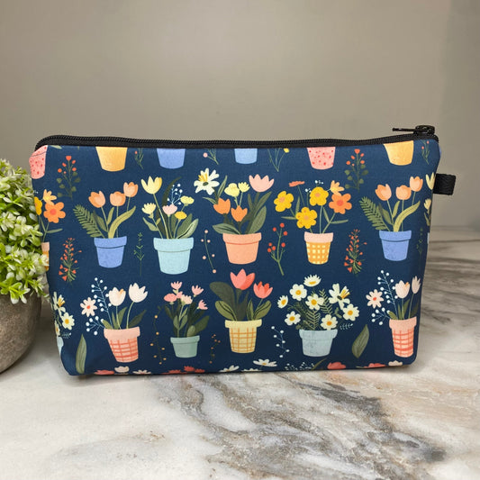 Pouch - Floral Colorful Potted Plants