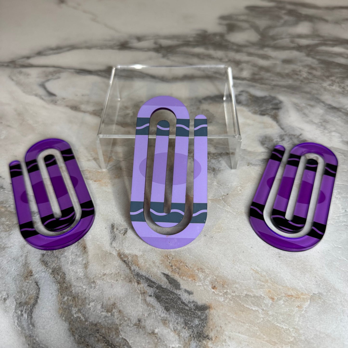 Jumbo Paperclip - Purple Crayon - PREORDER