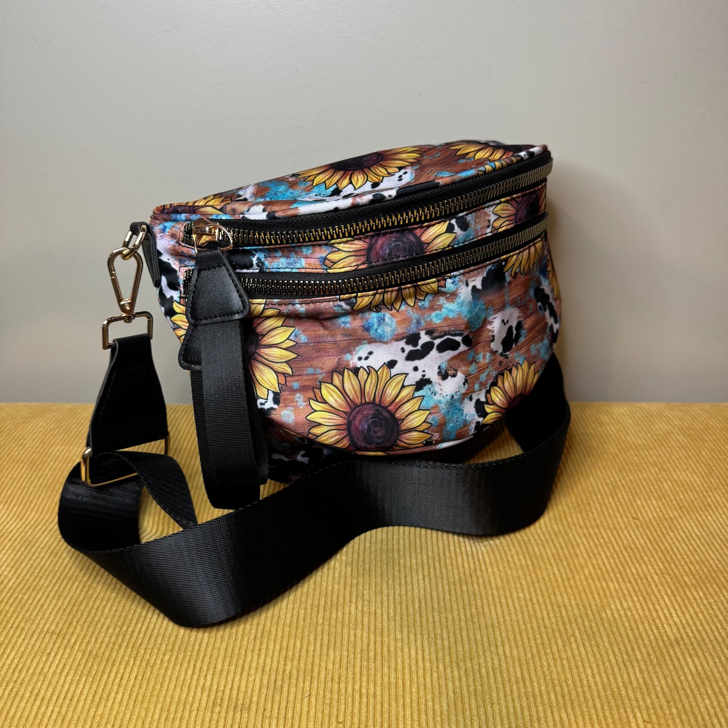 The Roni Nylon Crossbody - Sunflower Cow Wood