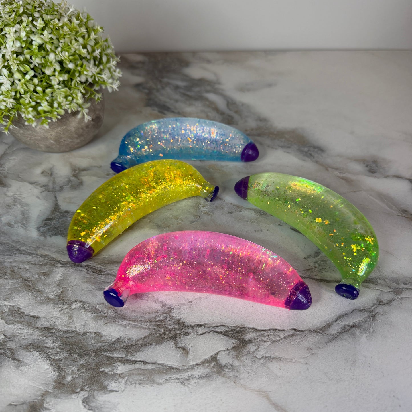 Squishy Toy - Glitter Banana