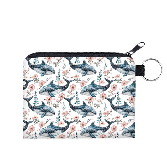 Mini Pouch - Floral Whale