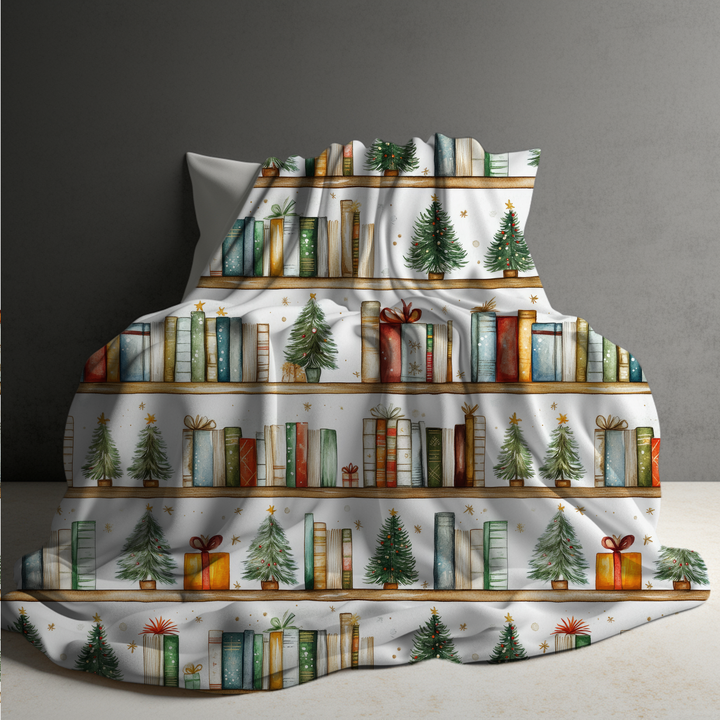 Blanket - Christmas - White Tree Book Shelf