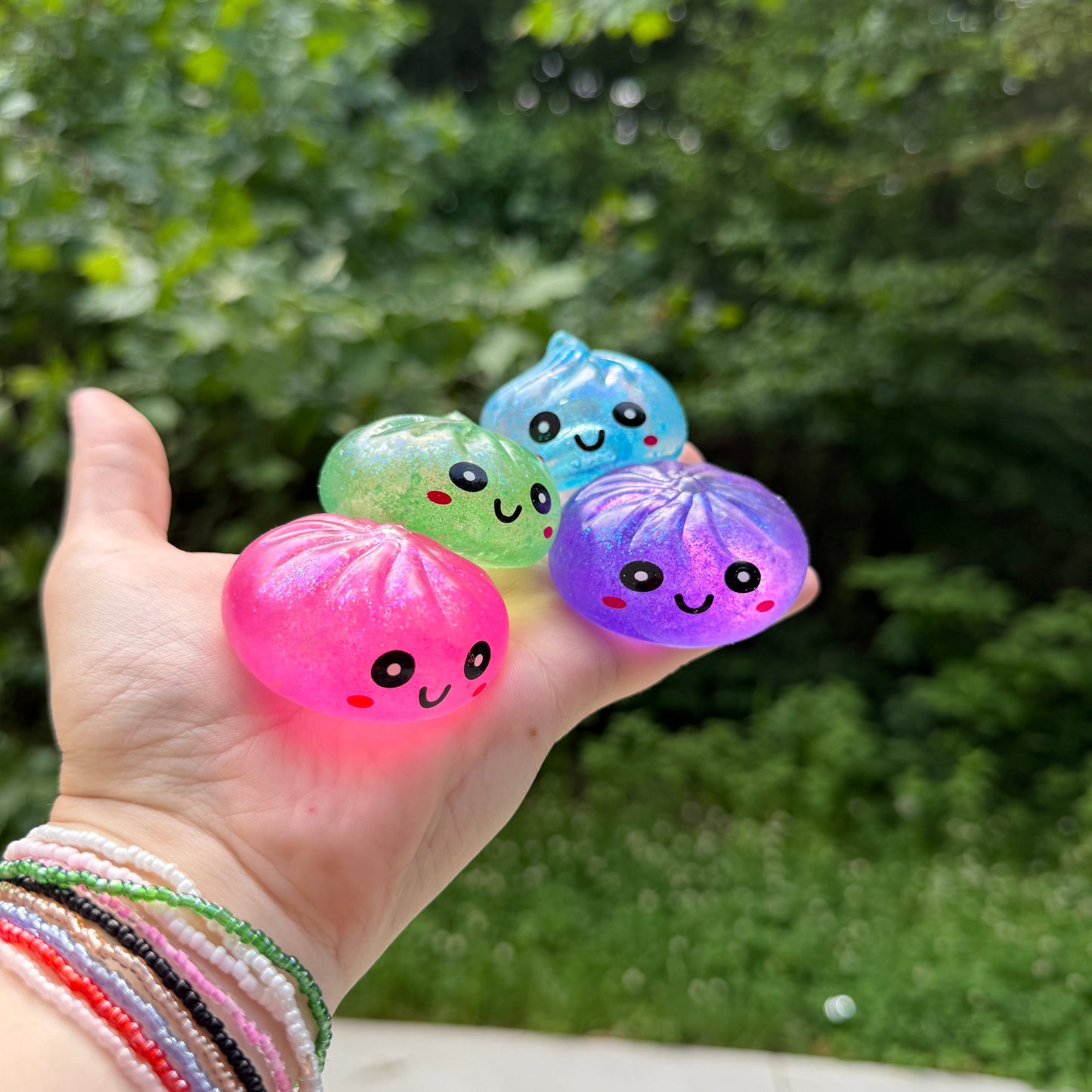 Squishy Toy - Mini Dumpling, Slow Gel Glitter, Single Item