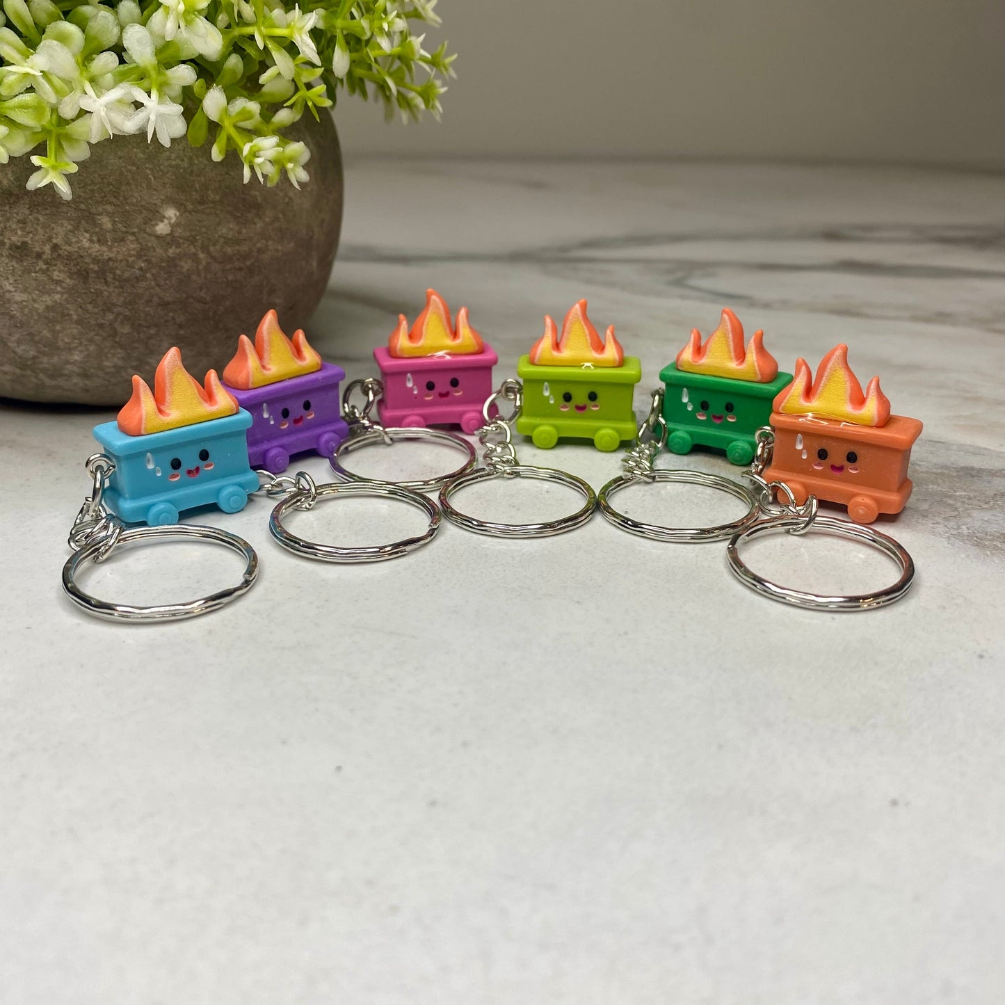 Keychain Figurine - Mini Dumpster Fire Mix