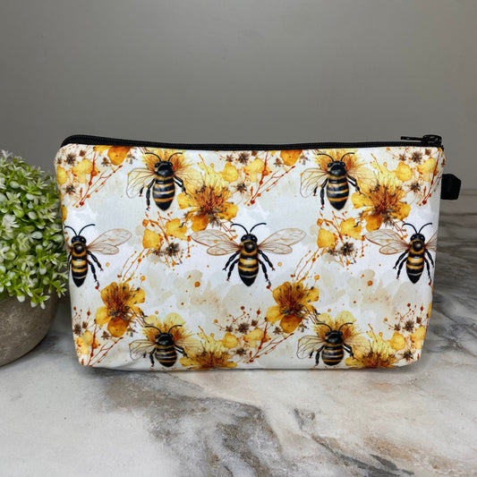 Pouch - Bee Yellow Floral Splatter