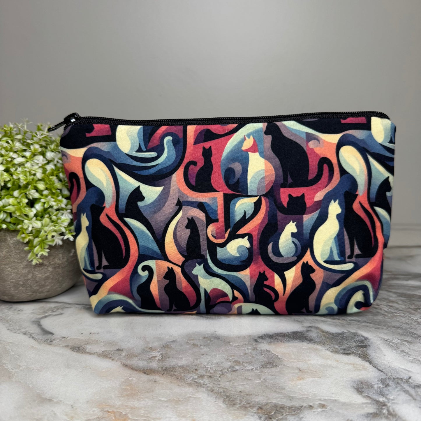 Pouch - Cat Abstract Shapes