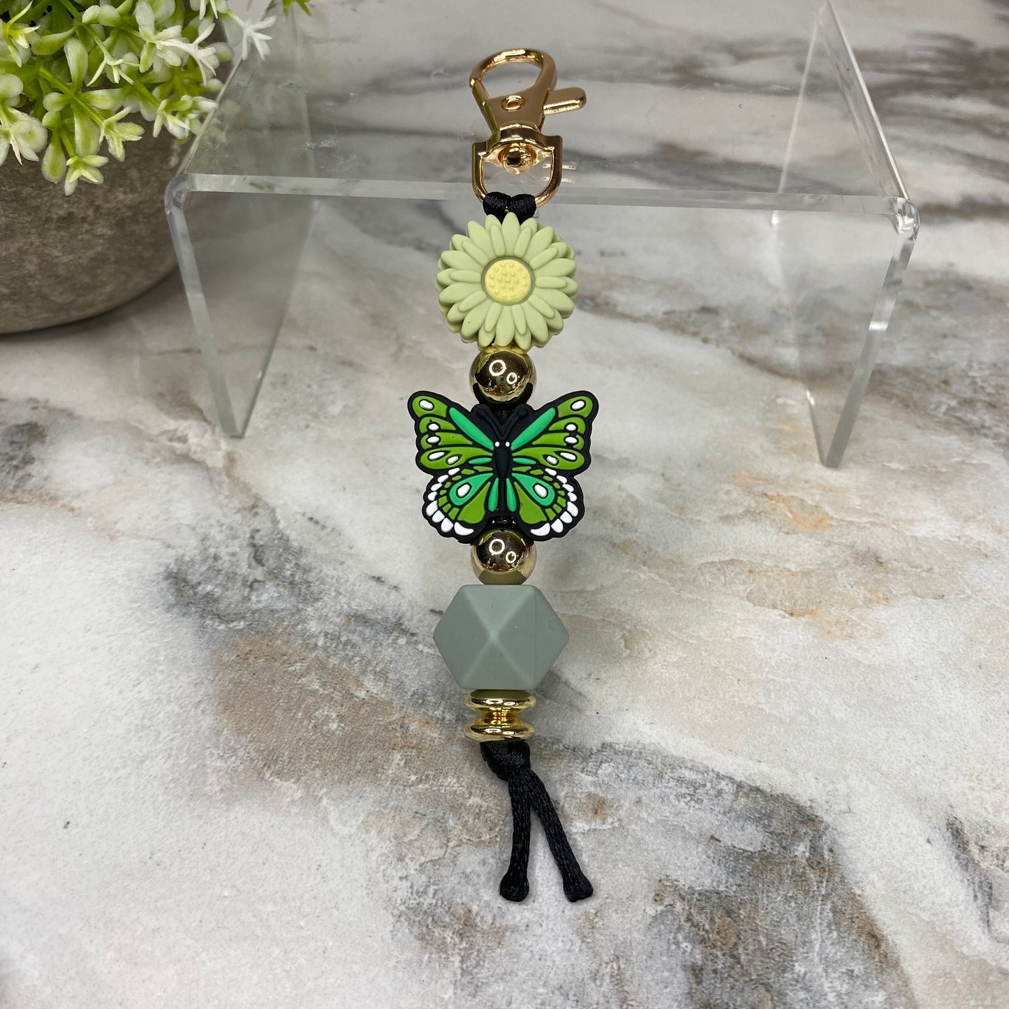 Keychain - Silicone Bead - Butterfly