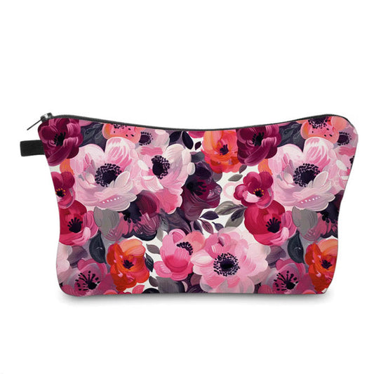 Pouch - Floral Painted Pinks