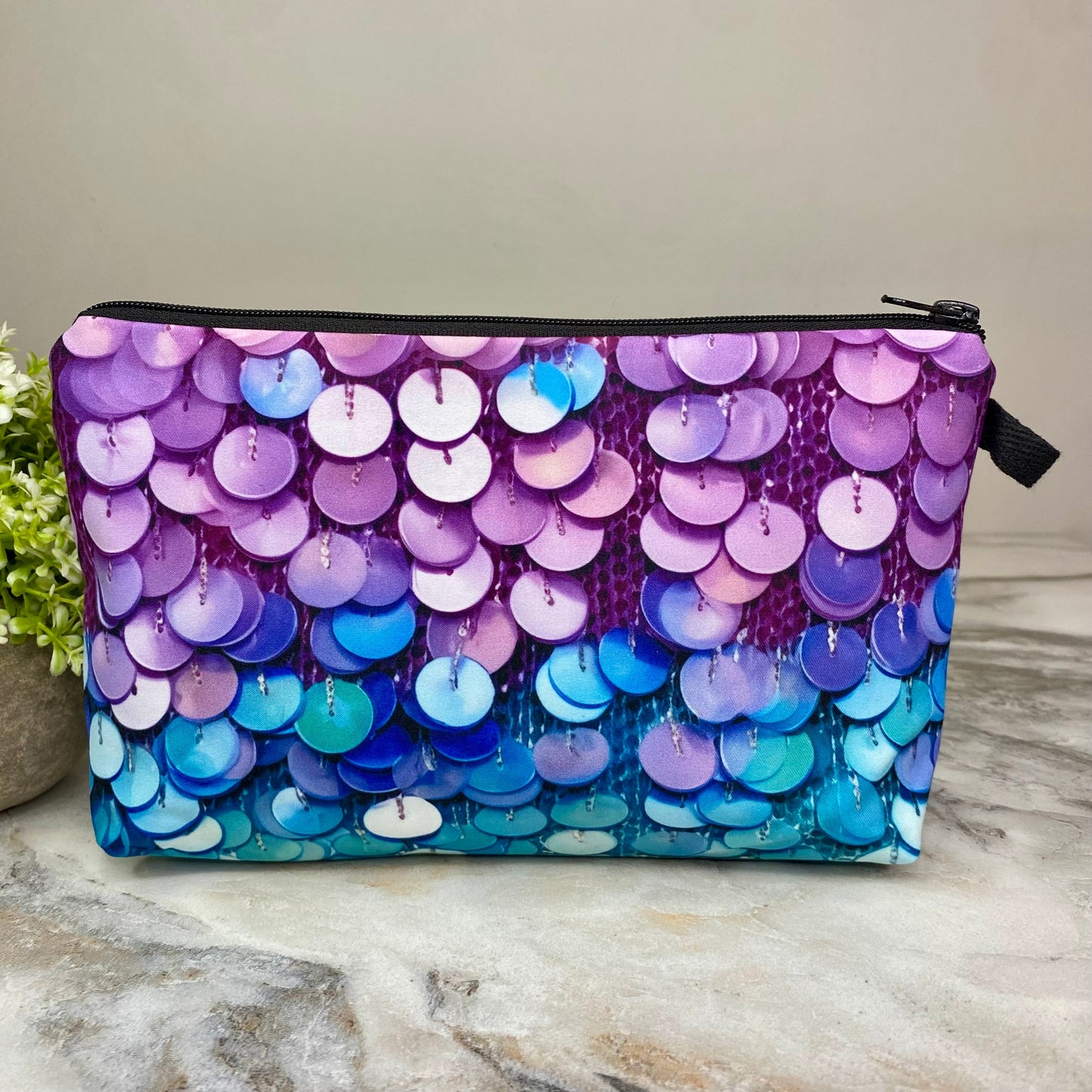 Pouch - Purple Blue Ombre Sequin