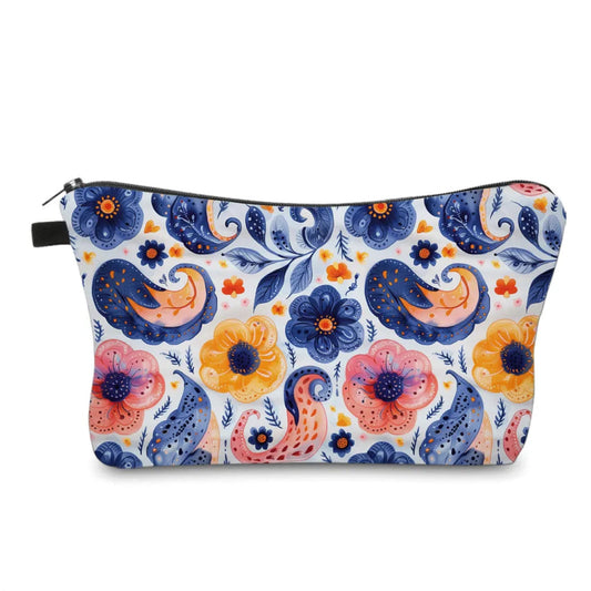 Pouch - Floral Paisley Blue