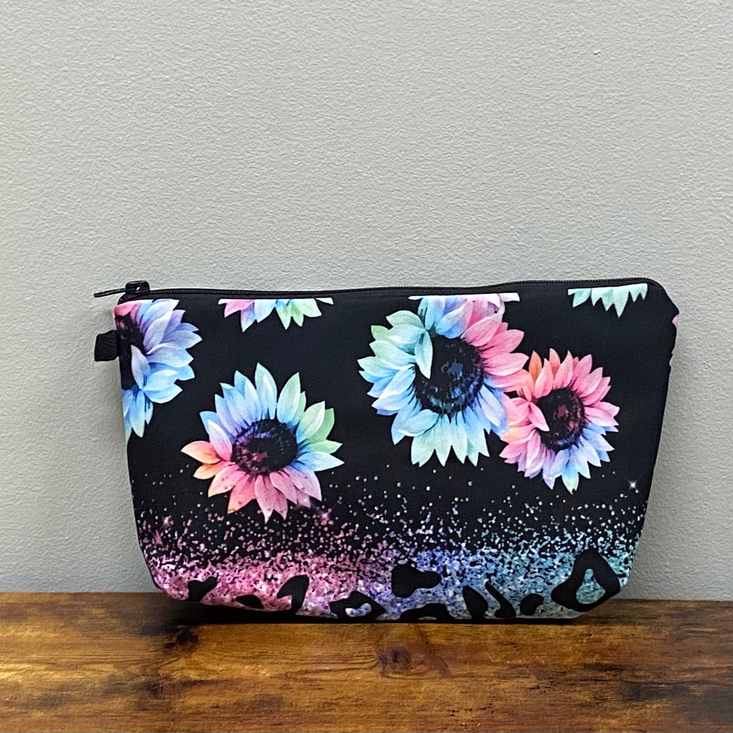 Pouch - Sunflower Purple Pink Mint Rainbow Glitter